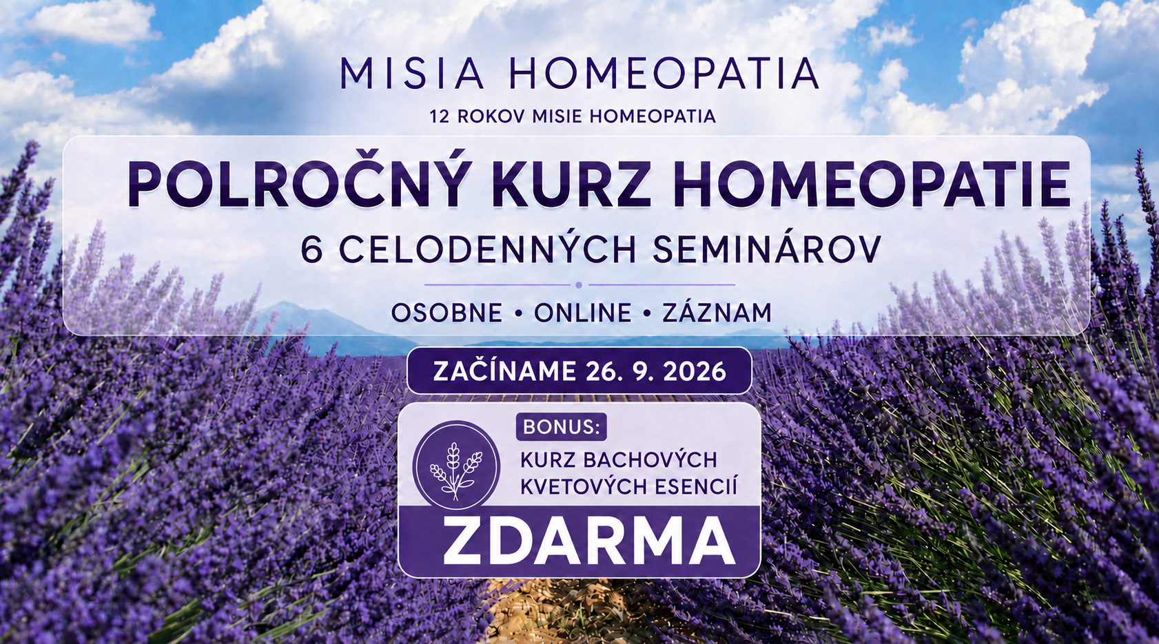 Misia homeopatia - kurz homeopatie a Bachovej kvetovej terapie